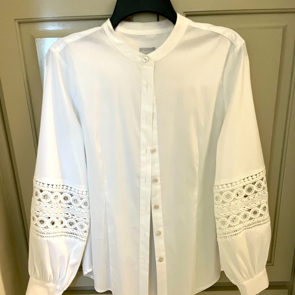 Chico’s Poplin Billow Sleeve Shirt